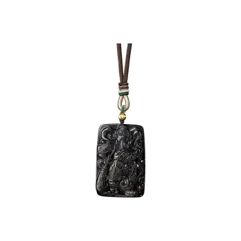 Moonstone Edge Obsidian Jade Pendants Men's