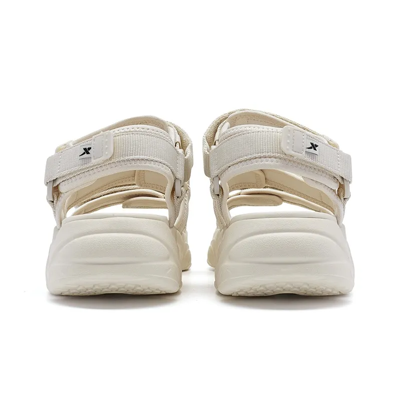 XTEP Beach Sandals Women's Milk Tea White-3