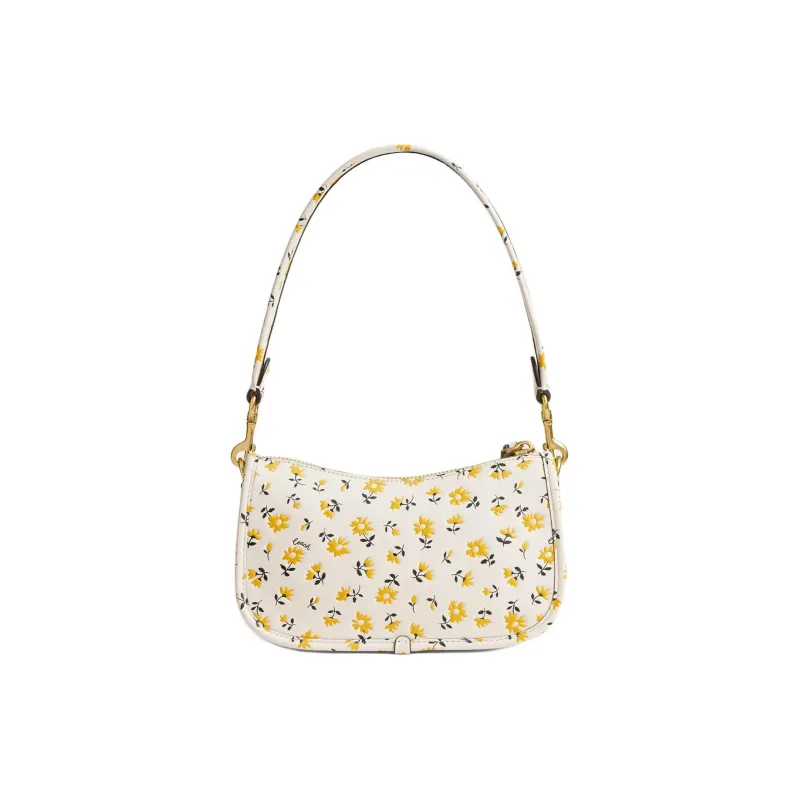 COACH Swinger Glove Tanning Handbag, Shoulder Bag Trumpets Women's Brass & Chalk Multicolor-2