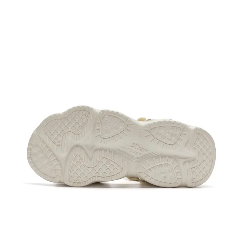 XTEP Beach Sandals Women's Milk Tea White-6