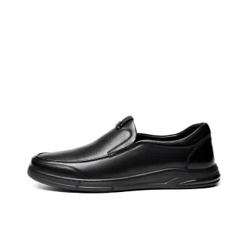 AOKANG Dress Shoes Men Low Top Black