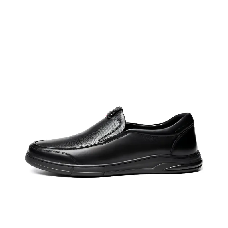 AOKANG Dress Shoes Men Low Top Black-0