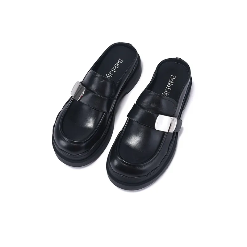 BELLALILY Closed Toe Slippers 3.5cm Women's-11