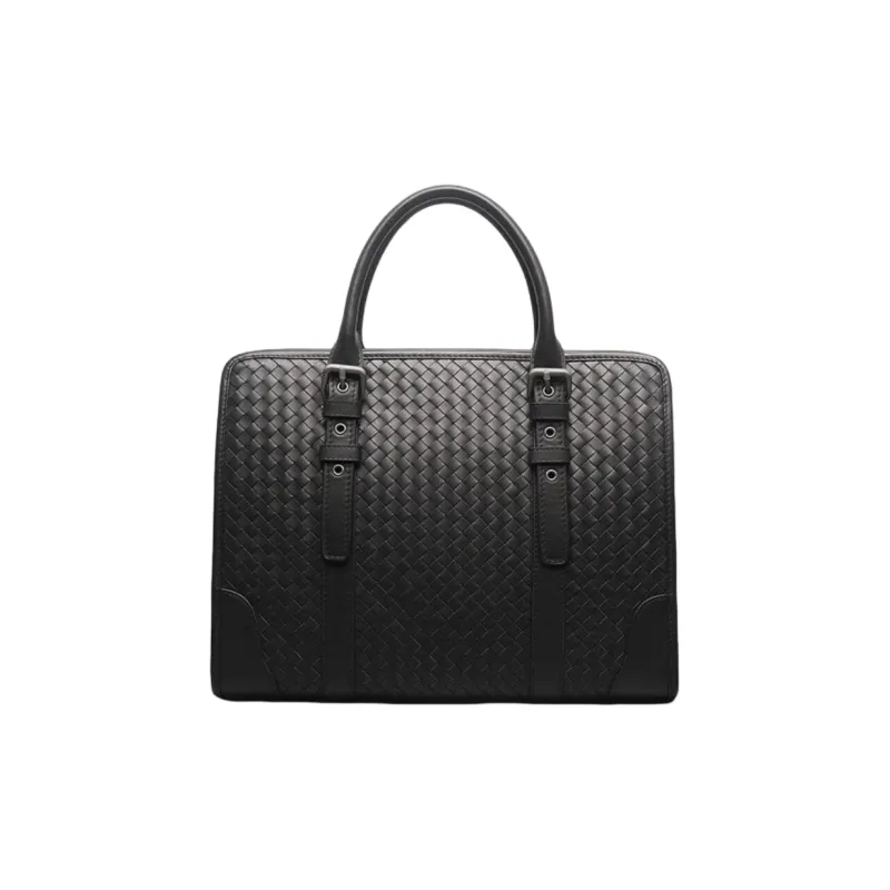 CMLZIUA Top Grain Cow Leather Shoulder Bag, Crossbody Bag, Handbag Unisex Black-2