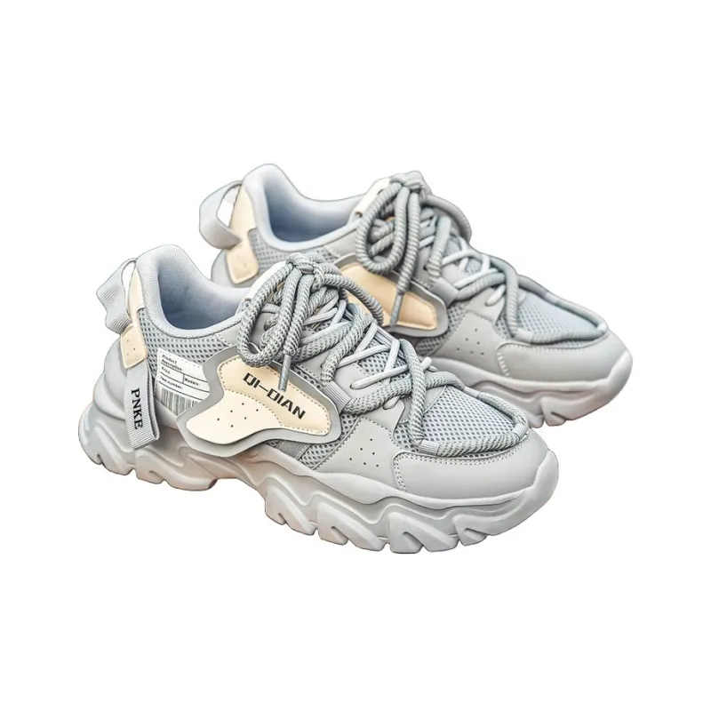 PNKE Anti-Slip Wear-Resistant Breathable Lightweight Height Increasing Low-Top Chunky Sneakers Men's-7