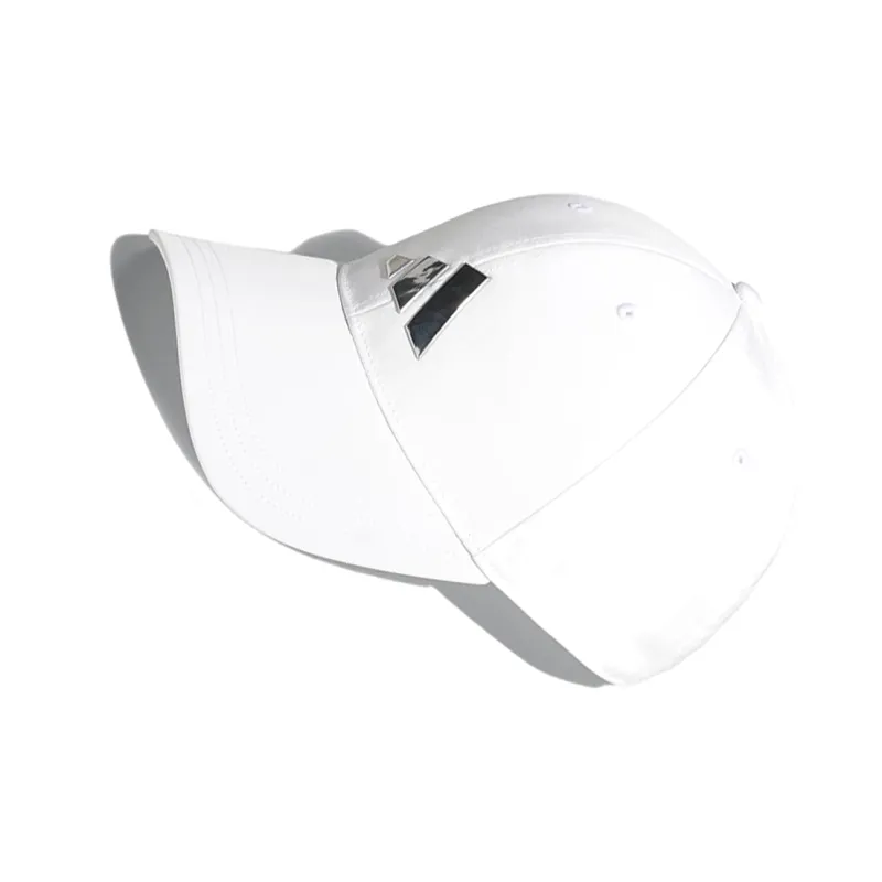 adidas Bright Logo Cotton Polyester Baseball Cap White-1