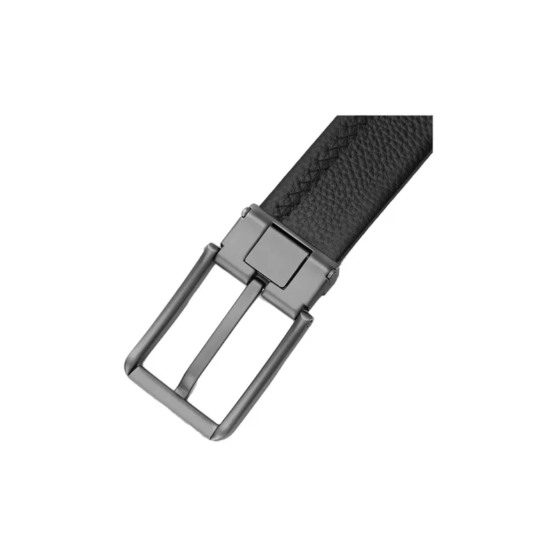 PIERRE CARDIN Top Grain Cow Leather Belts Men's Black 3.8cm-8