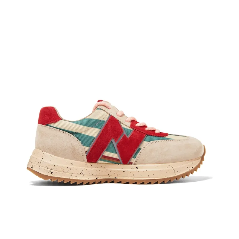 D:FUSE SCANDINAVIA Women's Cortez Shoes Lightweight Coverage Low-Top Casual Shoes Women's Apricot Red-1
