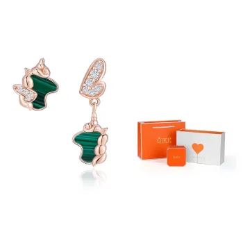 SEVEN COOK S925 Silver Stud Earrings Women's Rose Gold