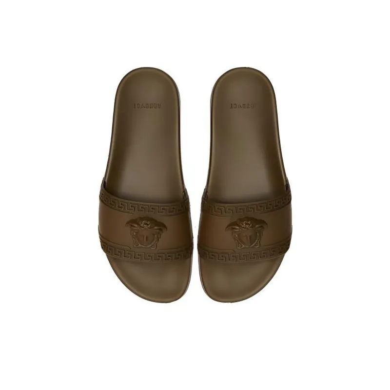 VERSACE Palazzo Pool Slides Brown-3