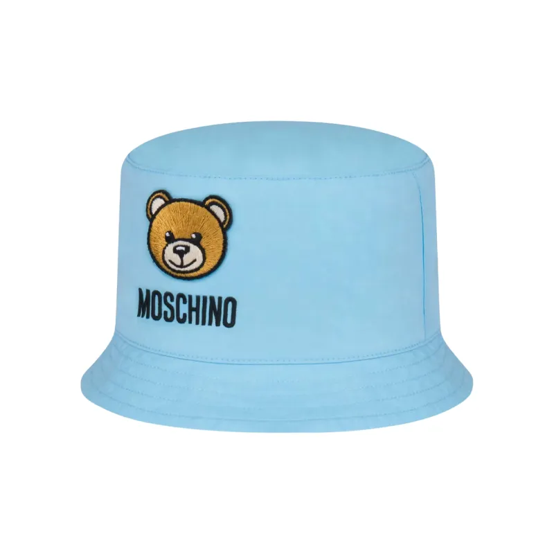 MOSCHINO Teddy Bear Logo-Embroidered Bucket Hat-2