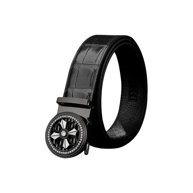 LUCKY LION Time Luck Belt Gift Box Set Casual Trendy Pants Belt Leather Belts Men's Width 3.5cm-2