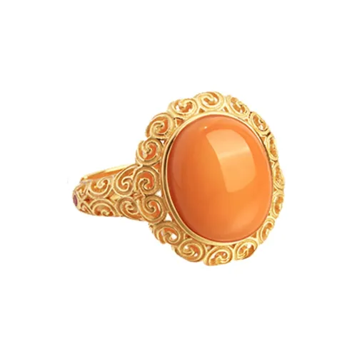 Heng Tai Jewelry 925 Sterling Silver Beeswax Jade Rings Women's