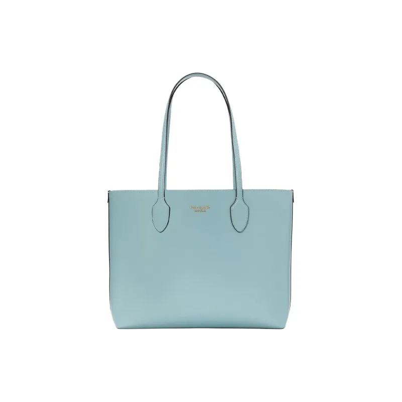 Kate Spade Split Cow Leather Tote Bag Shopping Bag Shoulder Handbag Large Size Women's Aegean Sea Blue-0