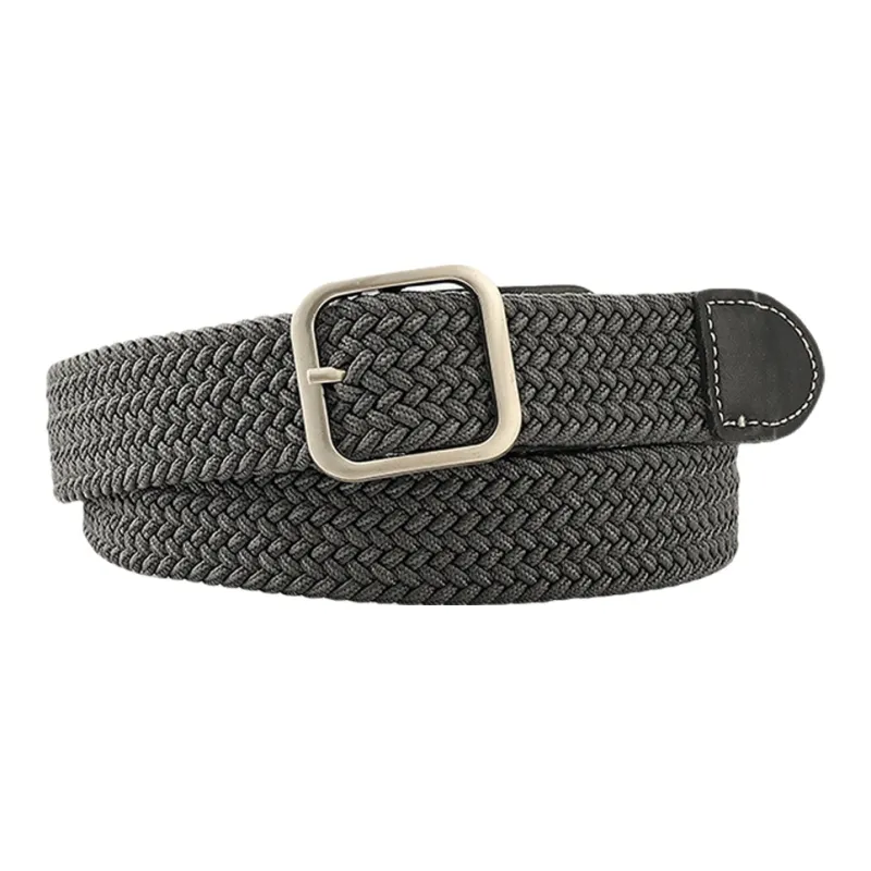 US8ACC Students Stretch Woven Jeans With Men's Casual Shoes Canvas Belt And Buckle Perfect For Gifting Belt Unisex-3
