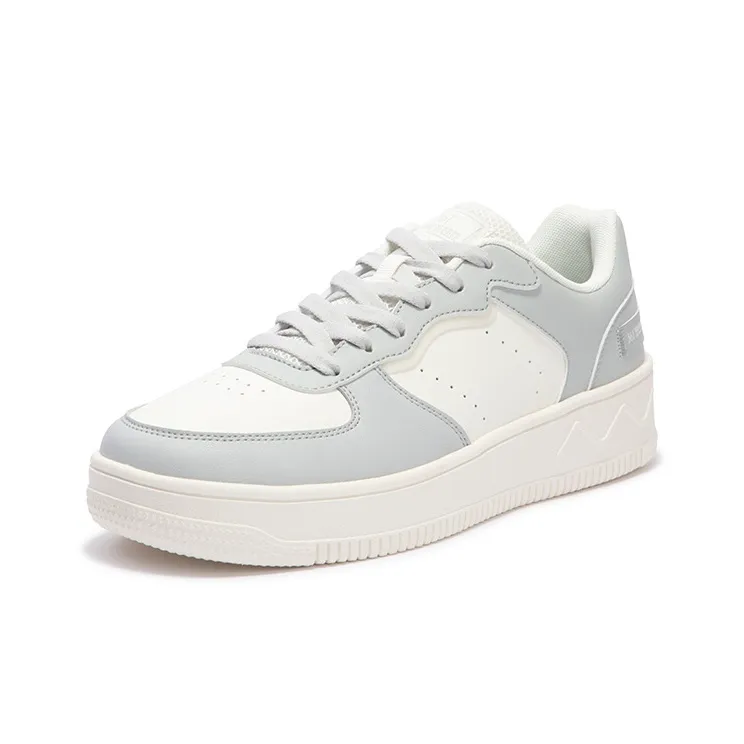 361° Air Force One Coverage Anti Slip And Wear Resistant Low Top Skateboard Shoes Men's White Gray-1