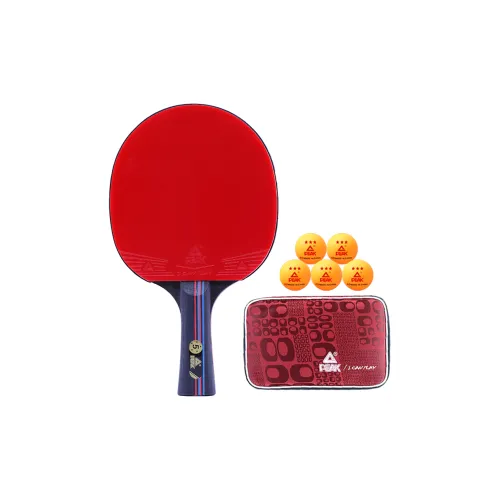 APP Exclusive Code Unisex Double-Sided Inverted Rubber Solid Wood Blade Black Red Single Grip