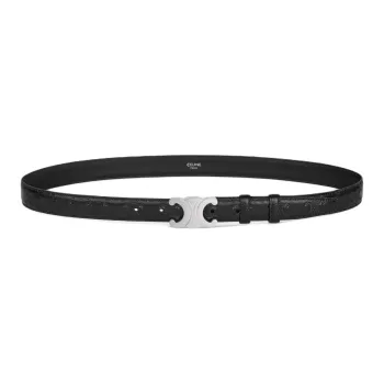 CELINE Medium Triomphe Belt In Taurillon With Triomphe Embossed
