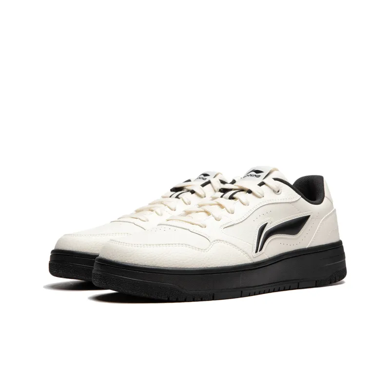 LiNing Tianji Soft Slip Resistant Cushioning Wear Resistant Low Top Skateboard Shoes Men's Ecru-2