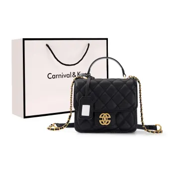 Carnival Keep Cow Leather Crossbody Bags Handbags Regular Women's Black