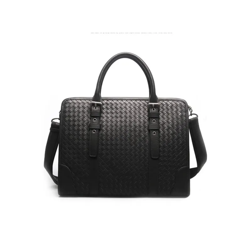 CMLZIUA Top Grain Cow Leather Shoulder Bag, Crossbody Bag, Handbag Unisex Black-0