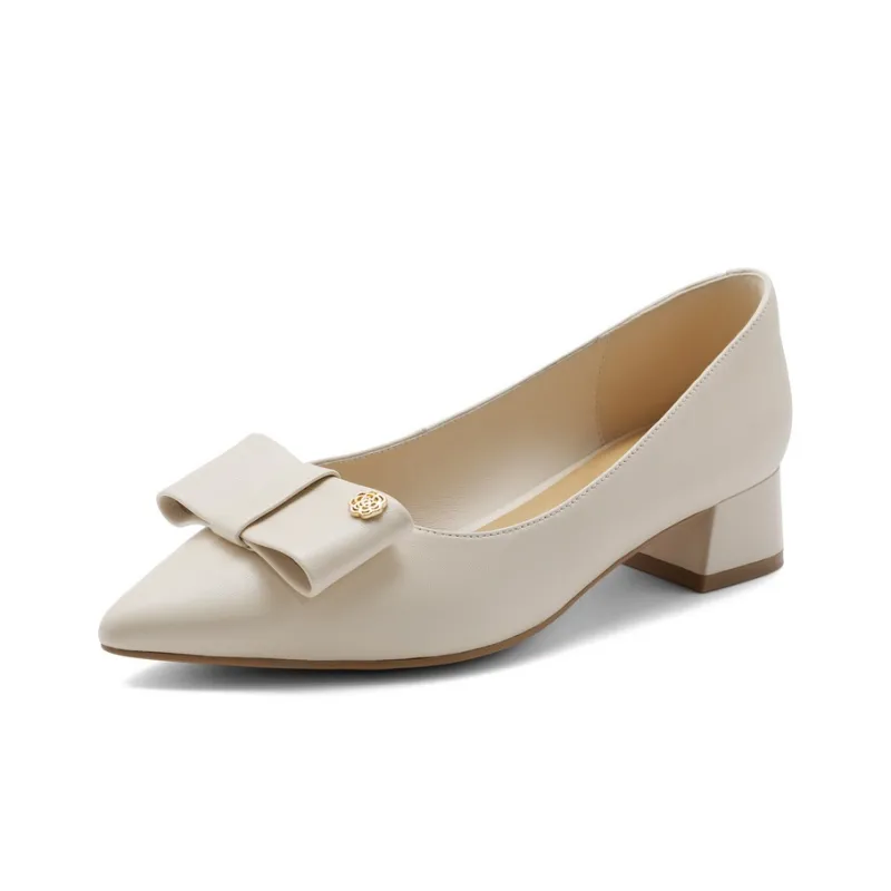 BELLE Casual Single Shoes 3.5CM Women's Ecru, Apricot-1