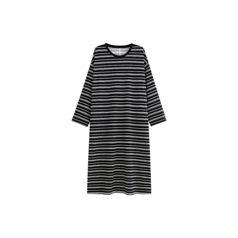 Yue Nei Nightgown Women's Casual Black-0