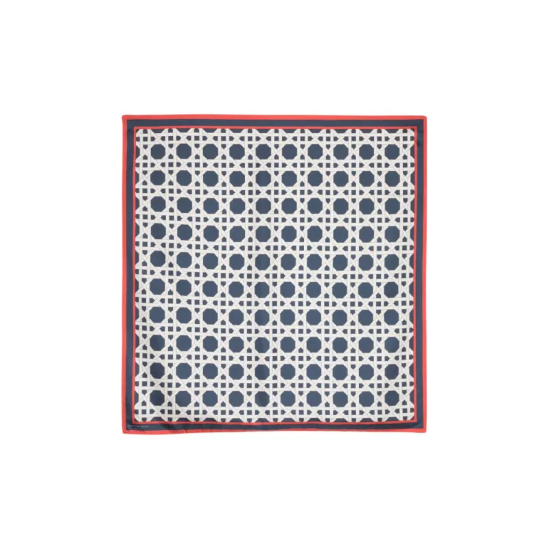 Aspinal Of London Rattan Weave Silk Scarf-1