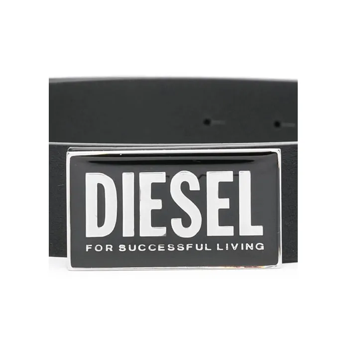 DIESEL Logo plaque Leather Belt-1
