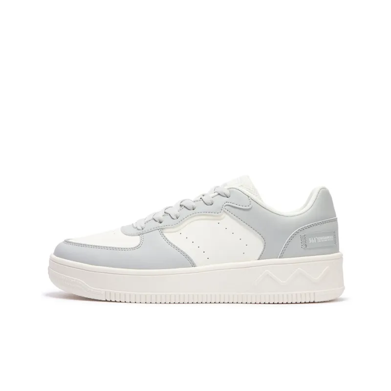361° Air Force One Coverage Anti Slip And Wear Resistant Low Top Skateboard Shoes Men's White Gray-0