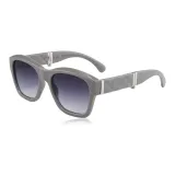 Solid Gray Frame with Gradient Gray Lens
