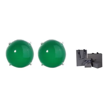 7℃ Jade Stud Earrings Women's