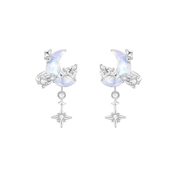 LUCKY ZHY Colored Glaze S925 Silver Hoop Earrings Women's