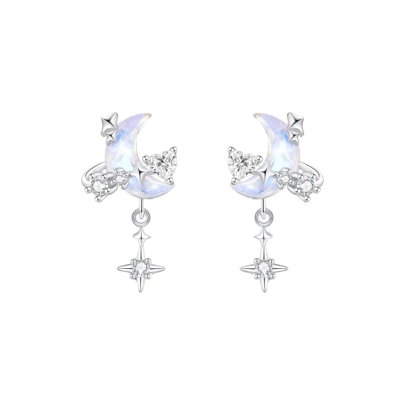 LUCKY ZHY Colored Glaze S925 Silver Hoop Earrings Women's-0