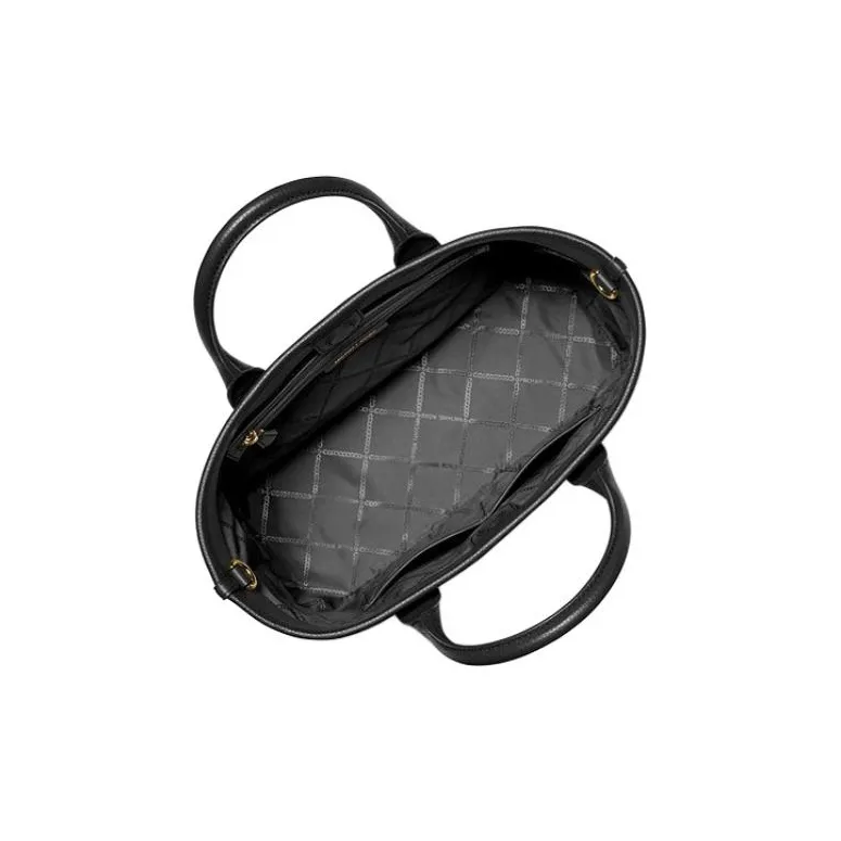 MICHAEL KORS Litchi Grain Leather Shoulder Bag, Crossbody Bag, Handbag Medium Size Women's Black-2