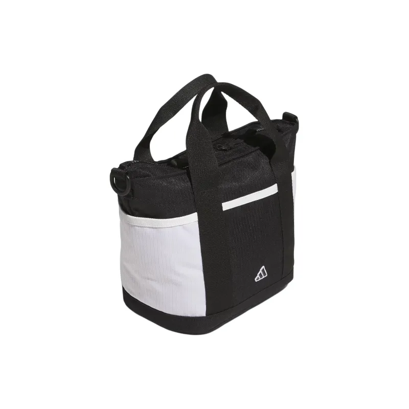 Adidas Recycled Polyester Plain Weave Fabric Tote Bag Shopping Bag Handbag Women's Black & White-1