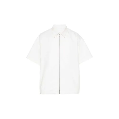 JIL SANDER Logo-patch Canvas Shirt Jacket