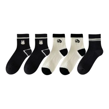 XXLLG Mid-Calf Socks Women's Shopping Bag 5 Pack
