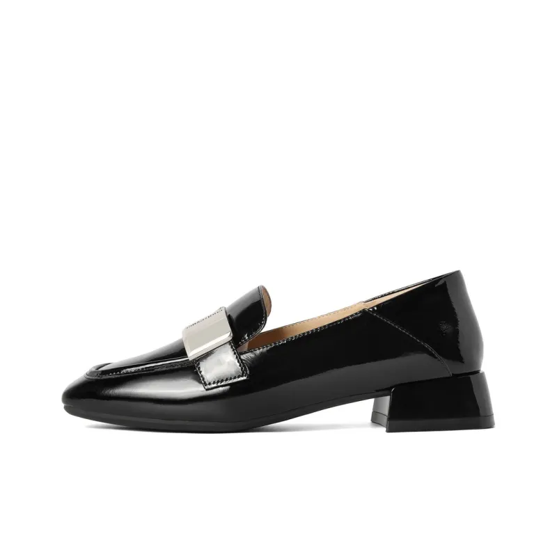 BELLE Loafers 3CM Women's Ecru, Black-1