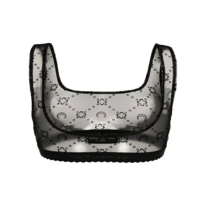 Marine Serre Moon Detailed Scallop Hem Bralette-1