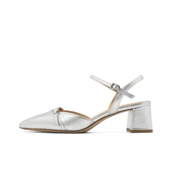 BELLE Casual Single Shoes 5CM Women's Apricot Beige Silver Gold