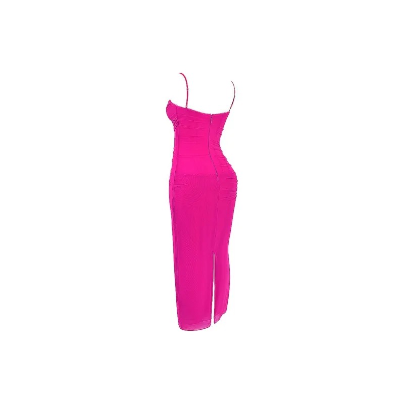 HOUSE OF CB Slip Dress Women's Fuchsia/Fuchsia-8