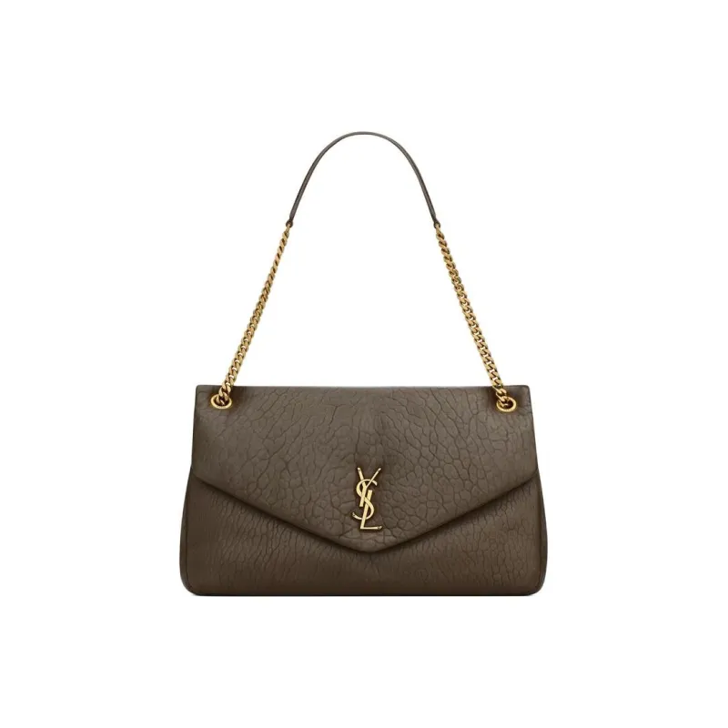 SAINT LAURENT Lambskin Envelope Bag Handbag Women's Light Musk-0