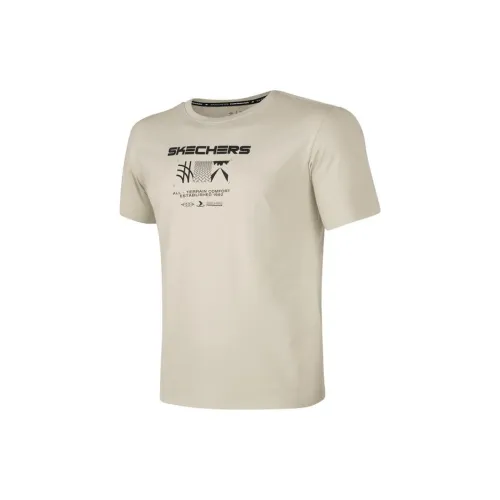 Skechers T-Shirts Men Meteorite Brown/044Z