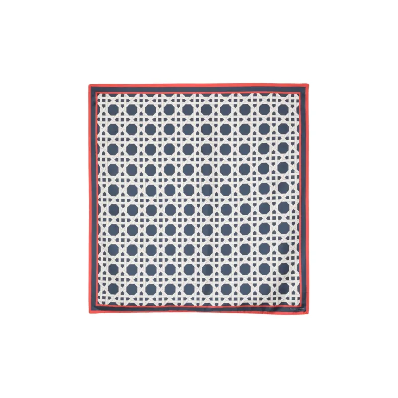 Aspinal Of London Rattan Weave Silk Scarf-0