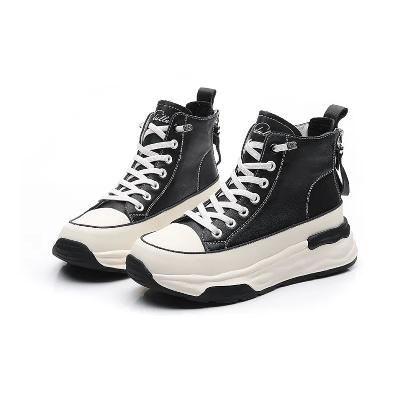 VEDULLAR Anti-Slip Wear-Resistant High-Top Skateboard Shoes Women's-1