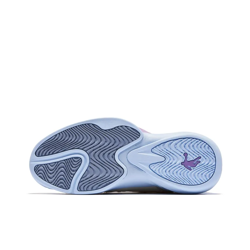 QIAODAN Cushioning Anti-Slip And Wear-Resistant Low-Top Basketball Shoes Men's White Blue-4