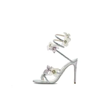 RENE CAOVILLA Floriane One Strap Sandals 10.5cm Women's Sky Blue