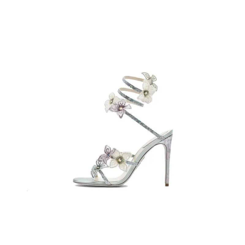 RENE CAOVILLA Floriane One Strap Sandals 10.5cm Women's Sky Blue-0