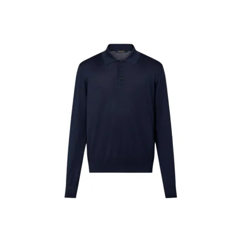 LOUIS VUITTON Polo Shirts Men Marine Blue